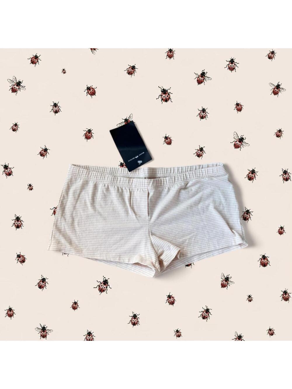 Brandy Melville pink/white striped shorts